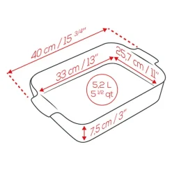 Set de 3 plats à four céramique Appolia rectangulaires ardoise 25, 32 et 40 cm Peugeot