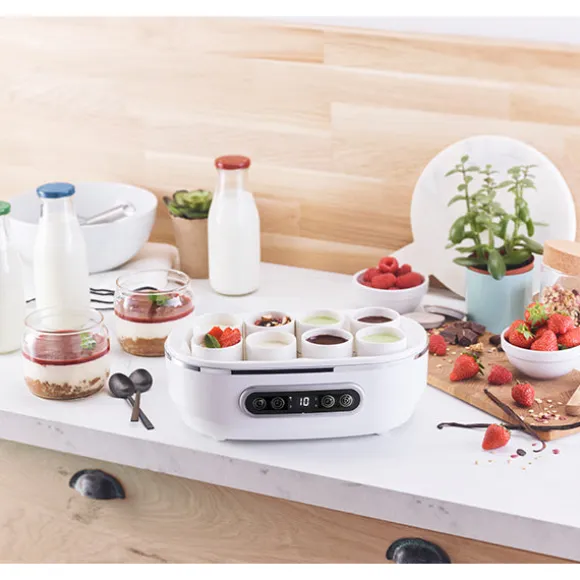 Set de 4 pots en céramique pour yaourtière YVA640 Simeo