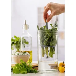 Set de préservation pour herbes en verre et silicone 1 L Kilner