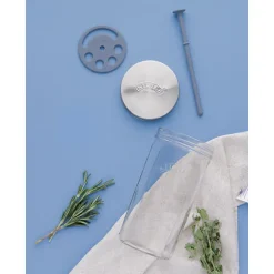 Set de préservation pour herbes en verre et silicone 1 L Kilner
