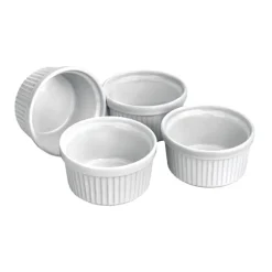 Set de 4 ramequins en céramique 9 cm Ibili