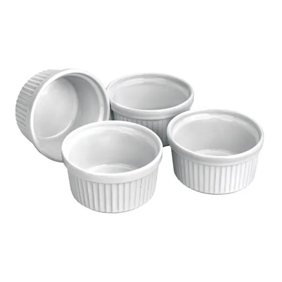 Set de 4 ramequins en céramique 9 cm Ibili