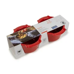 Set de 2 ramequins en céramique 11 cm Appolia rouge Peugeot