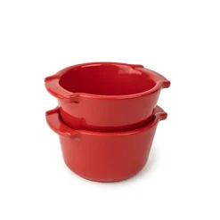 Set de 2 ramequins en céramique 11 cm Appolia rouge Peugeot