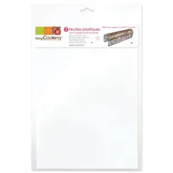 Set 2 feuilles plastiques réutilisables semi-rigide format A4 Scrapcooking