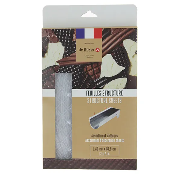Set feuilles transferts 4 décors bûche De Buyer