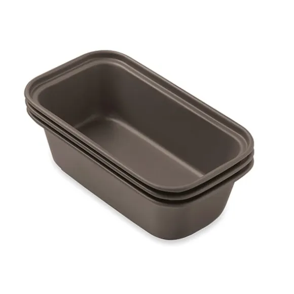 Set 3 mini moules à cake acier revêtu 15,5 cm Mathon