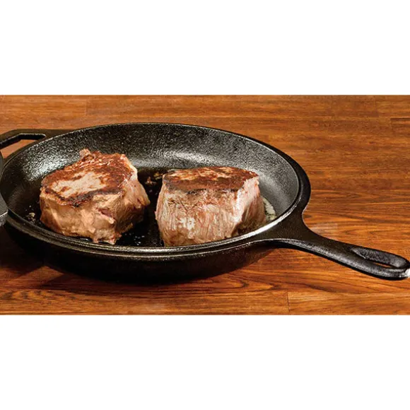 Set poêle 26 cm et sauteuse 3L en fonte naturelle avec double poignées Lodge