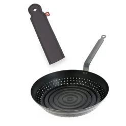 Set poêle à marrons 28 cm et manchon de protection De Buyer