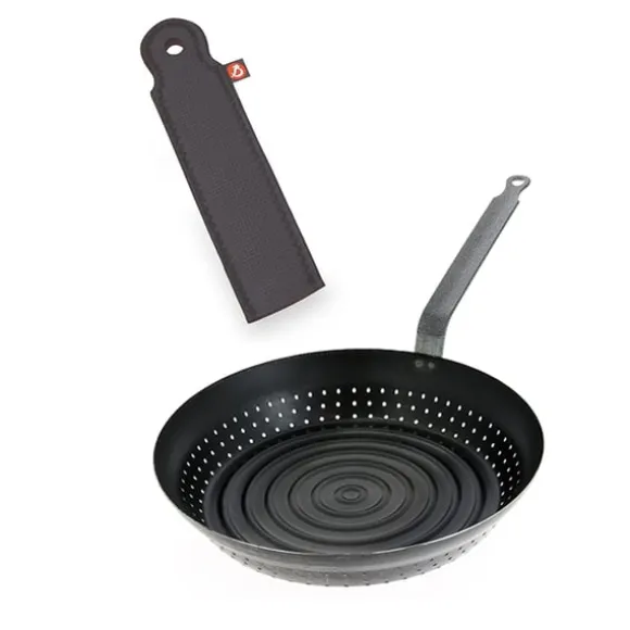 Set poêle à marrons 28 cm et manchon de protection De Buyer