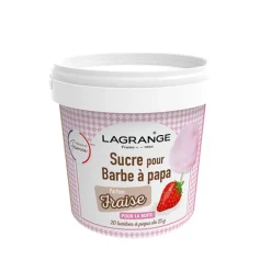 Sucre à barbe à papa Fraise 500 g 380007 Lagrange