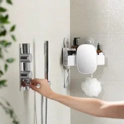Étagère de douche en coin avec miroir easystore Joseph Joseph
