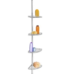 Étagère de douche télescopique acier inox 4 tablettes Wenko by Maximex