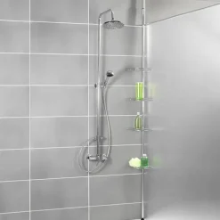 Étagère de douche télescopique acier inox 4 tablettes Wenko by Maximex