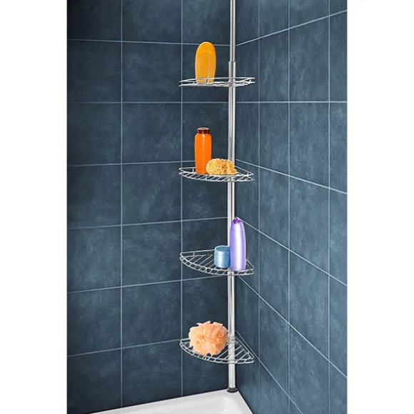 Étagère de douche télescopique acier inox 4 tablettes Wenko by Maximex