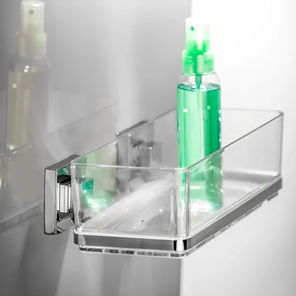 Étagère murale en acier inox Vacuum-Loc® Quadro Wenko by Maximex