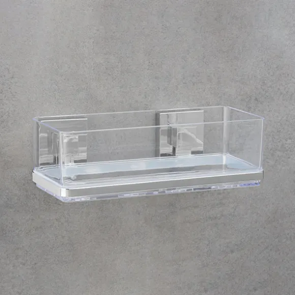 Étagère murale en acier inox Vacuum-Loc® Quadro Wenko by Maximex