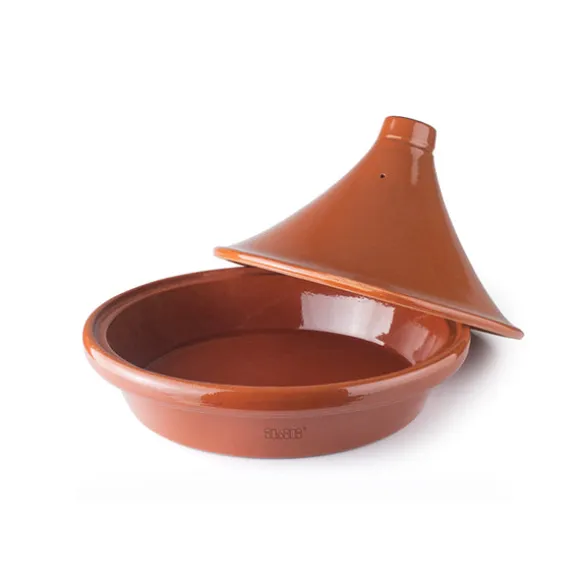 Tajine argile émaillée 32 cm marron Ibili