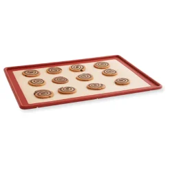 Tapis plaque de cuisson en silicone et fibre de verre structure acier 39,7 x 29,5 cm Mathon