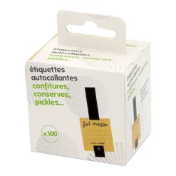 100 étiquette autocollante carrée avec bandes scellées