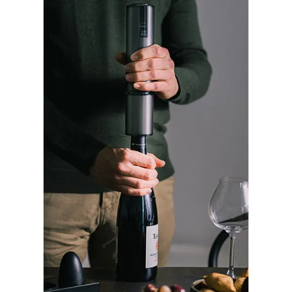 Tire-bouchon électrique rechargeable Elis Touch carbone lithium ion Peugeot