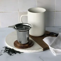 Tisanière mug Juliet en grès blanc 475 ml Ogo