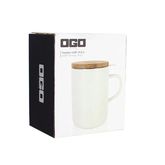 Tisanière mug Juliet en grès blanc 475 ml Ogo