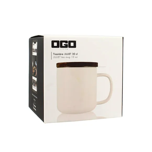 Tisanière mug Juliet en grès blanc 300 ml Ogo