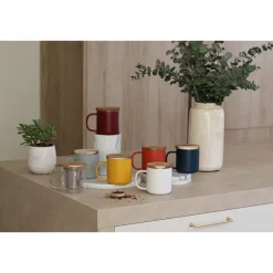Tisanière mug Juliet en grès gris 300 ml Ogo