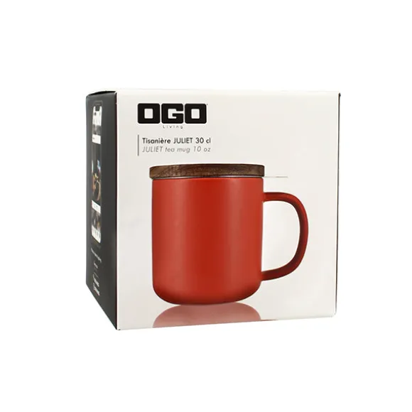Tisanière mug Juliet en grès paprika 300 ml Ogo