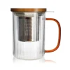 Tisanière mug Karl en verre borosilicate anse ambrée 475 ml Ogo