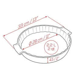 Tourtière céramique Appolia ardoise 28 cm Peugeot