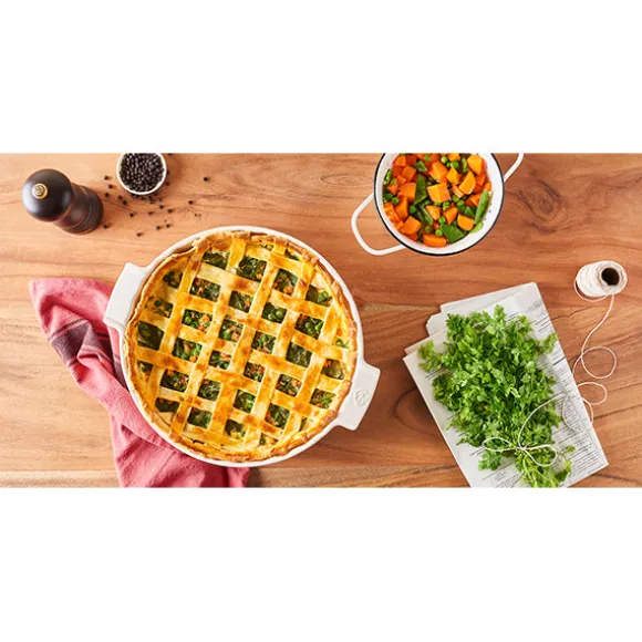 Tourtière céramique Appolia écru 28 cm Peugeot