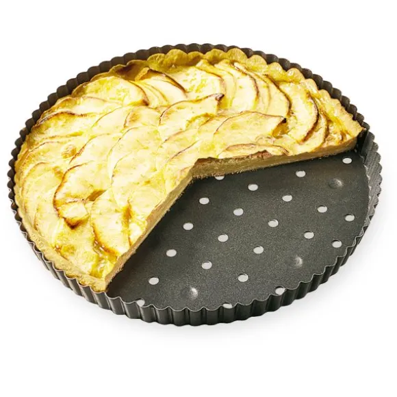 Tourtière perforée acier revêtu antiadhérent 30 cm Mathon