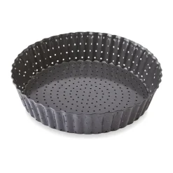 Tourtière perforée haute fond amovible acier antiadhérent 24 × 5 cm Mathon