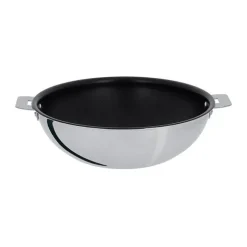 Wok inox antiadhérent Casteline sans manche 28 cm Cristel