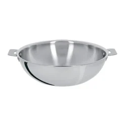 Wok tout inox Casteline sans manche 28 cm Cristel