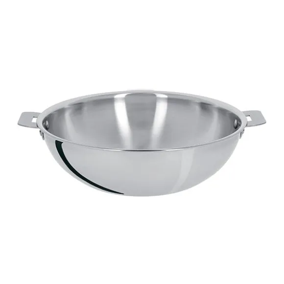 Wok tout inox Casteline sans manche 28 cm Cristel