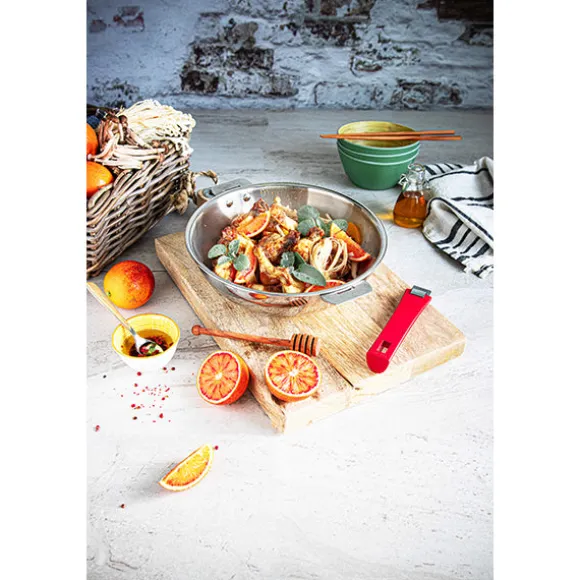 Wok tout inox Casteline sans manche 28 cm Cristel
