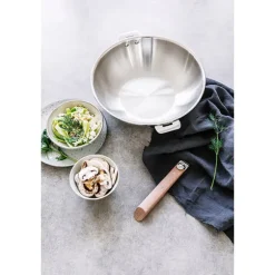 Wok tout inox Casteline sans manche 30 cm Cristel
