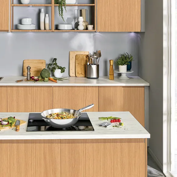 Wok tout inox Clips'inox sans manche 30 cm Mathon