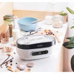 Yaourtière automatique 4 programmes 20 W blanc et noir Simeo